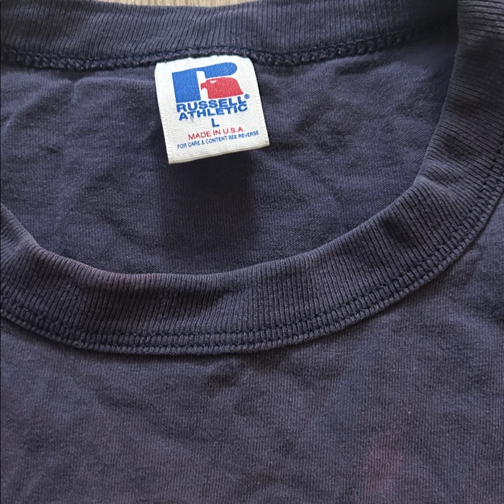 Vintage Russell University of Michigan Navy T-Shirt Large - Picture 2 of 5